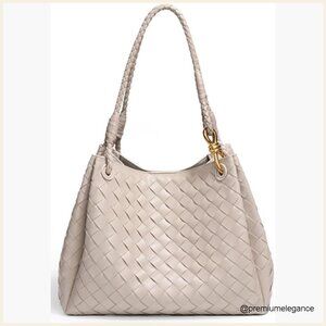 Slouchy PU Leather Bucket Hobo Bag Set, Crossbody Shoulder Tote Purse